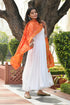 AAHELI TANGERINE BANDHANI DUPATTA AAHELI TANGERINE BANDHANI DUPATTA